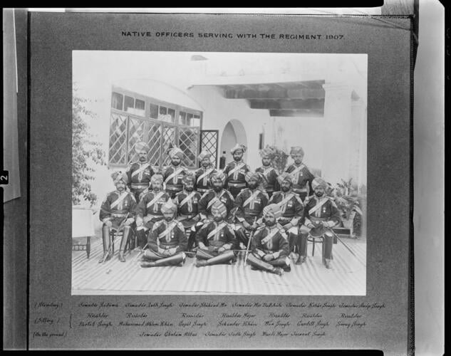 Indian officers serving with the regiment, 1907