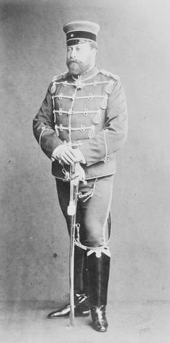 Photograph of Albert Edward, Prince of Wales (1841-1910) wearing German military uniform, 1883