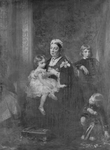 Queen Victoria with three grandchildren
