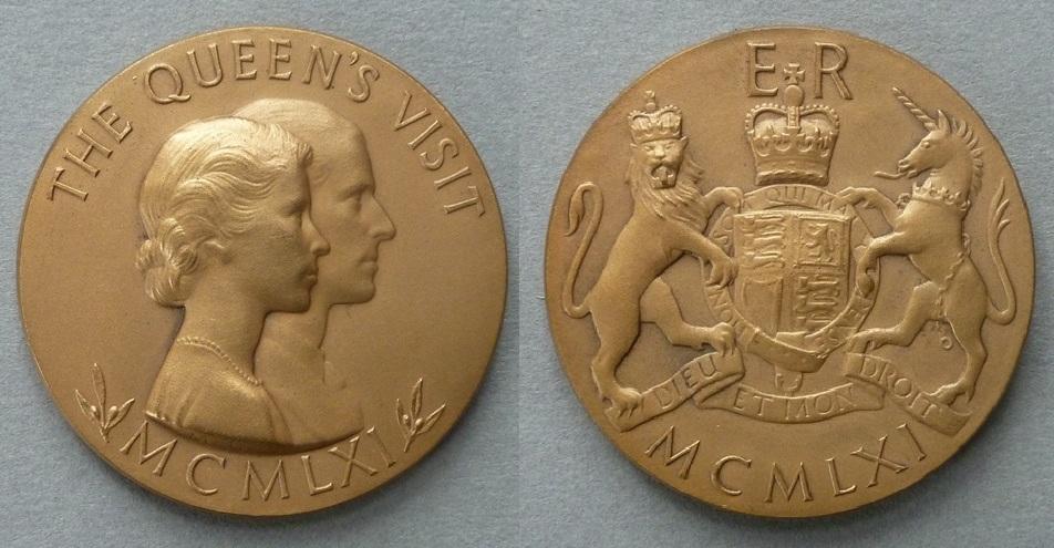Medal commemorating the visit of The Queen and The Duke of Edinburgh to West Africa, 1961 Medal commemorating the visit of The Queen and The Duke of Edinburgh to West Africa, 1961