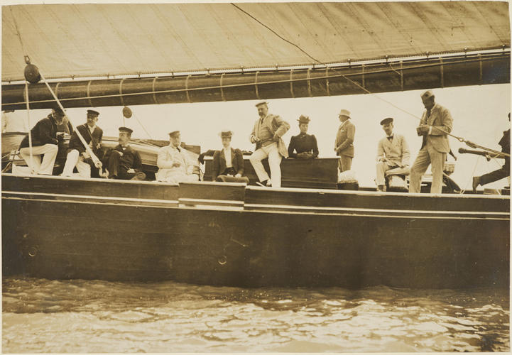 Royal Party on board Yacht, August 1896. [Album: Photographic Portraits, vol. 7/65 1892-1898]