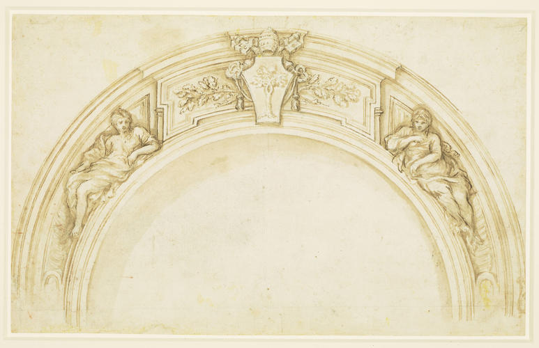 A study for the arch between the nave and the crossing, church of S Maria della Pace, Rome