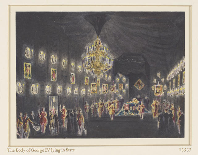 The body of King George IV lying in state The body of King George IV lying in state