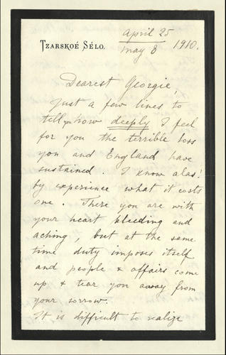 Letter to King George V
