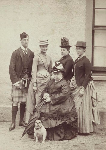 Family group with Queen Victoria and a pug, Balmoral