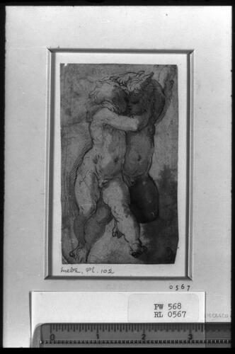 Two putti embracing