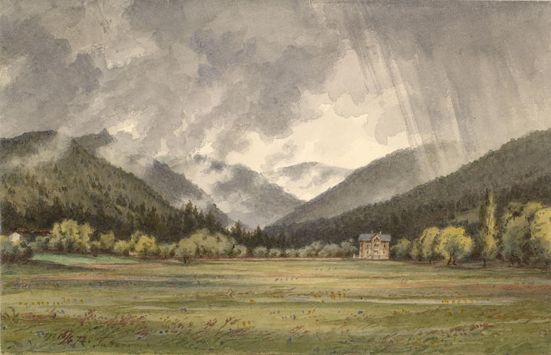 The Lauchagrund near Reinhardsbrunn, in a storm