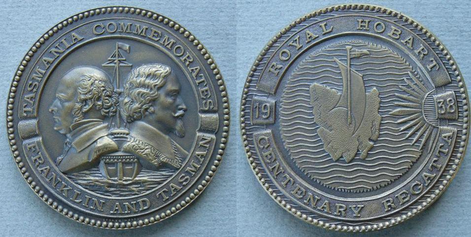 Australia. Medal commemorating the Royal Hobart Centenary Regatta