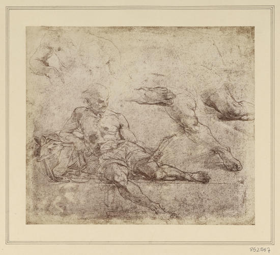 Study for the figure of Diogenes in 'The School of Athens'