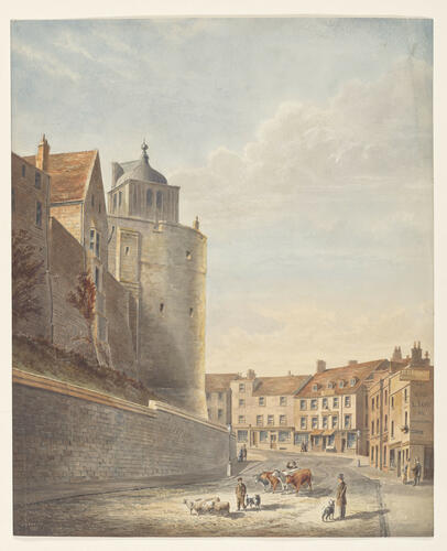 Thames Street, Windsor, with the Curfew Tower