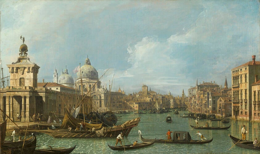 The Mouth of the Grand Canal looking West towards the Carità
