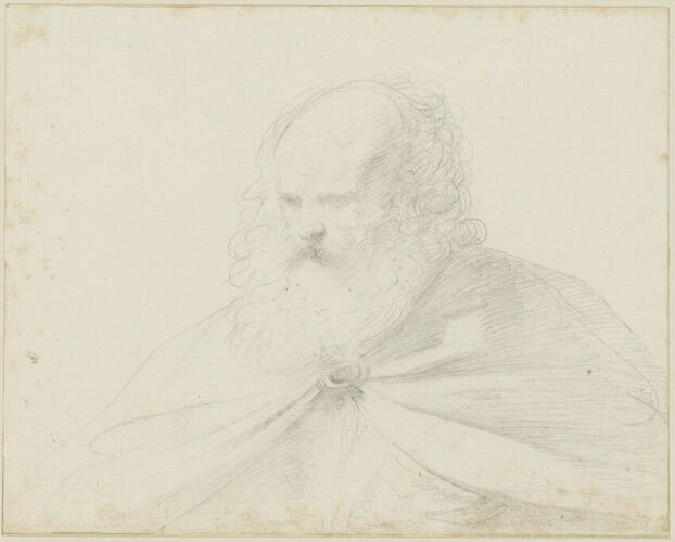 An old bearded man wearing a cope An old bearded man wearing a cope