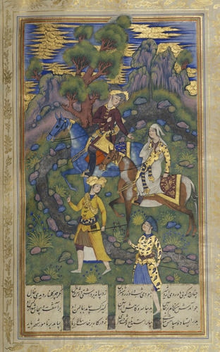 Master: Shahnamah شاهنامه (The Book of Kings)
Item: Ardashir rides with Gulnar Master: Shahnamah شاهنامه (The Book of Kings)
Item: Ardashir rides with Gulnar