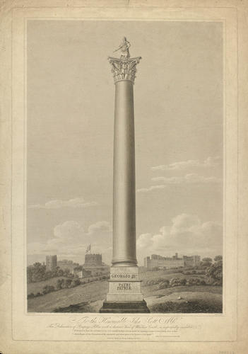 'To the Honourable John Scott MP This Delineation of Pompey's Pillar with a distant View of Windsor Castle, is respectfully inscribed' 'To the Honourable John Scott MP This Delineation of Pompey's Pillar with a distant View of Windsor Castle, is respectfully inscribed'