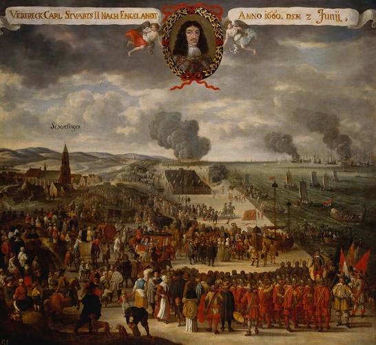 The Departure of Charles II (1630-1685) from Scheveningen