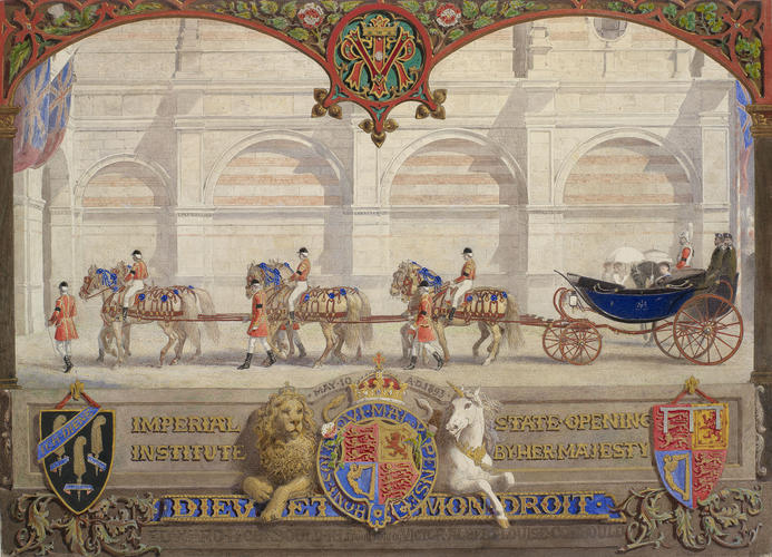 The Queen driving to open the Imperial Institute, 10 May 1893 The Queen driving to open the Imperial Institute, 10 May 1893
