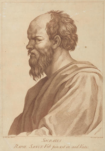 Master: A set of thirty-three prints reproducing heads from 'The School of Athens'
Item: Head of a bearded man [from 'The School of Athens']