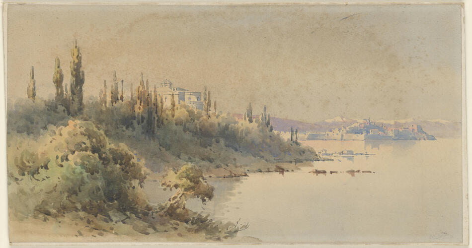 Corfu, with Mon Repos on the left