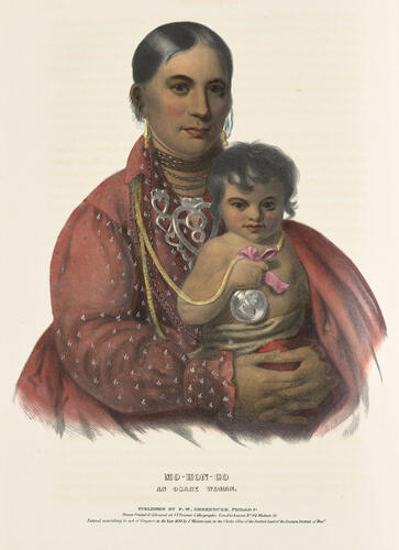 History of the Indian tribes of North America : with biographical sketches and anecdotes of the principal chiefs. Embellished with one hundred and twenty portraits from the Indian Gallery in the Department of War, at Washington ; v. 1 / by Thomas L. M'Kenney. . . and James Hall