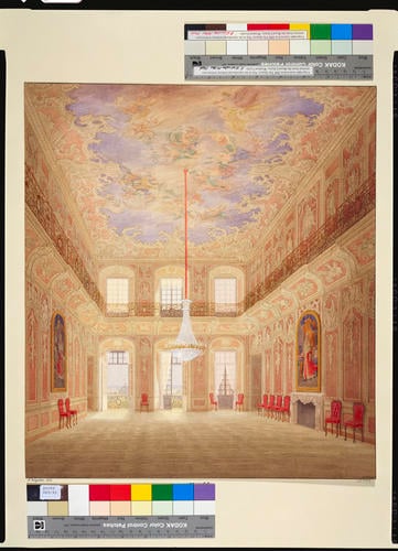 Views of Schloss Brühl: Music room or Speisesaal Views of Schloss Brühl: Music room or Speisesaal