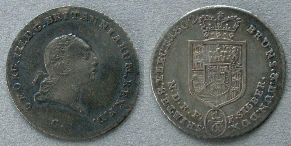 Germany (Brunswick-Lüneburg - Anglo-Hanoverian. ) George III. One sixth taler Germany (Brunswick-Lüneburg - Anglo-Hanoverian. ) George III. One sixth taler