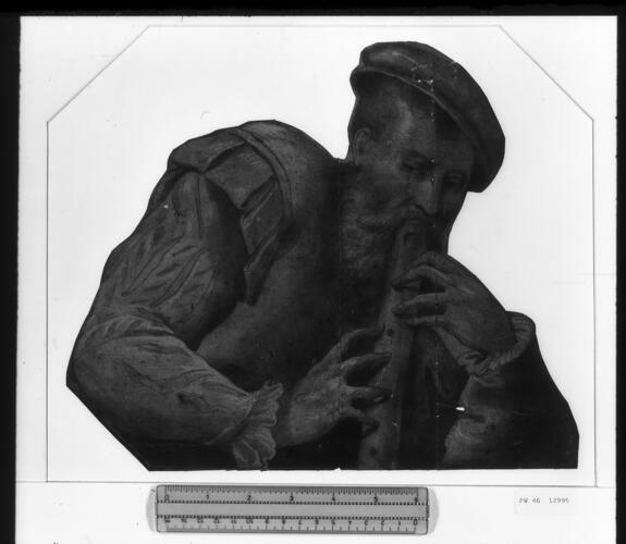 A man playing a flute