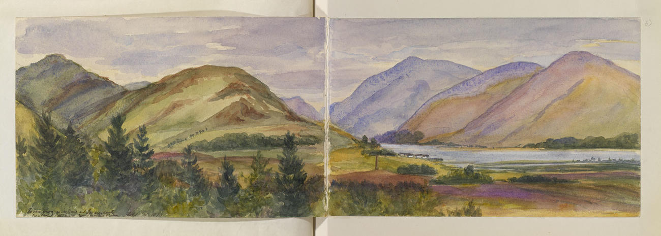 Master: SKETCHES BY QUEEN VICTORIA II
Item: From my window at Inverlochy looking towards Fort William
