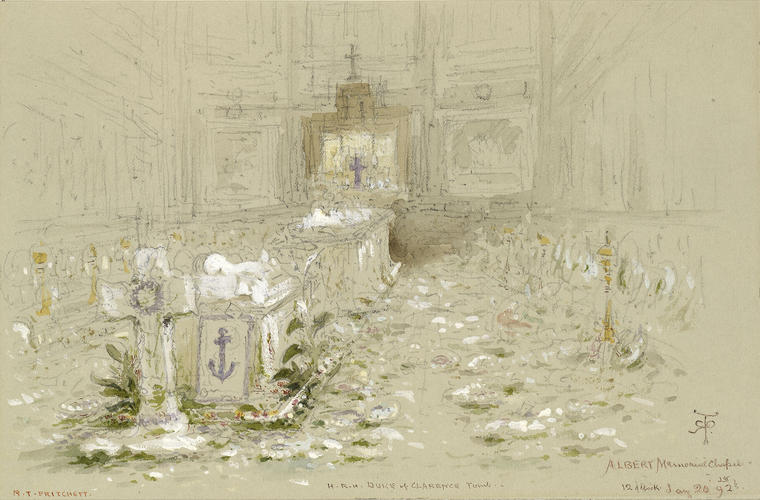 Funeral of the Duke of Clarence, 20-21 January 1892: Tomb in the Memorial Chapel, 20 January
