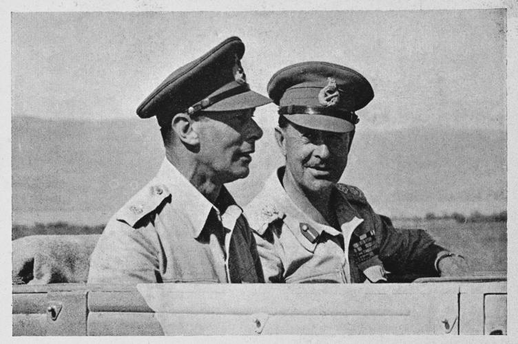 Field Marshal Alexander's Christmas Card, 1944, showing him with King George VI Field Marshal Alexander's Christmas Card, 1944, showing him with King George VI