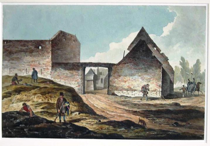 The Night Entrance to the Farm at Hougoumont, Field of Waterloo, 1815
