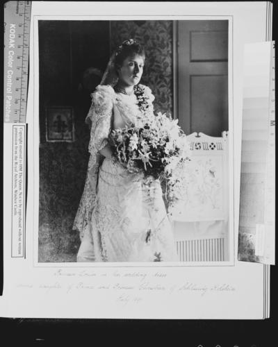 Princess Marie Louise of Schleswig-Holstein (1872-1956) in her wedding dress