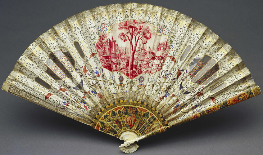 Fan depicting 'Diana with nymphs at play'