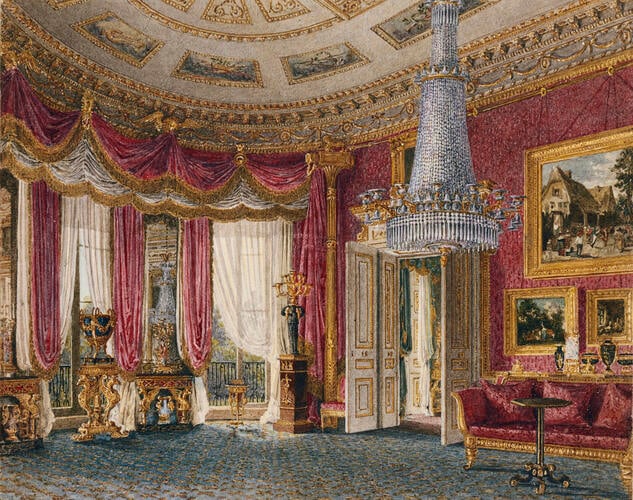 The Rose Satin Drawing Room, Carlton House (looking West)