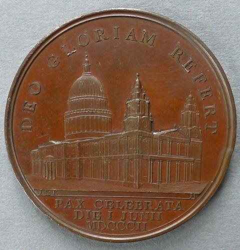 Great Britain. Medal commemorating the Peace of Amiens Great Britain. Medal commemorating the Peace of Amiens