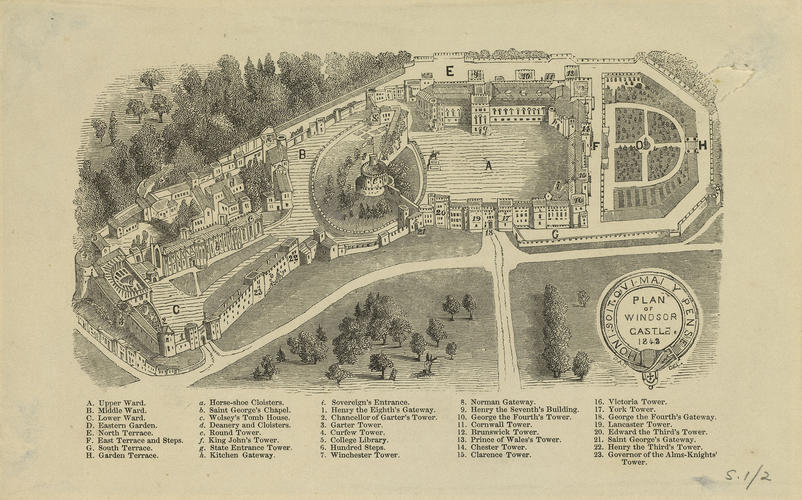 Plan of Windsor Castle 1843 Plan of Windsor Castle 1843