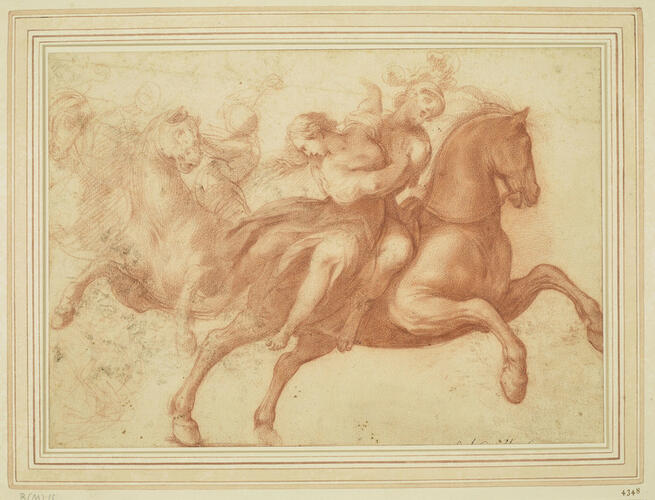A warrior abducting a woman