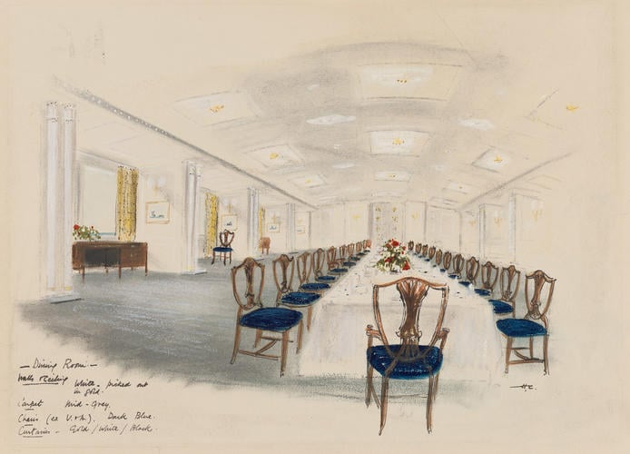 HMY Britannia: dining room