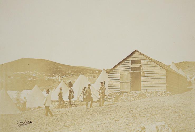 Hut of Col. Daniell, Balaclava. [Crimean War photographs by Robertson]