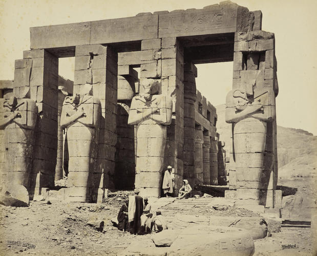 Memnonium - the South Portico, Thebes [Osiride Columns, the Ramesseum, Thebes]