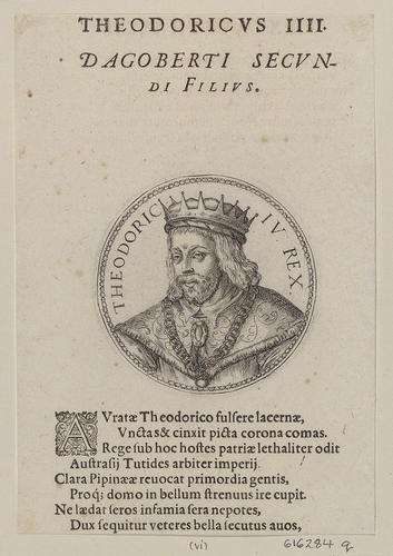 Master: [Medals of Merovingian and Carolingian Kings of France]
Item: THEODORIC IV REX