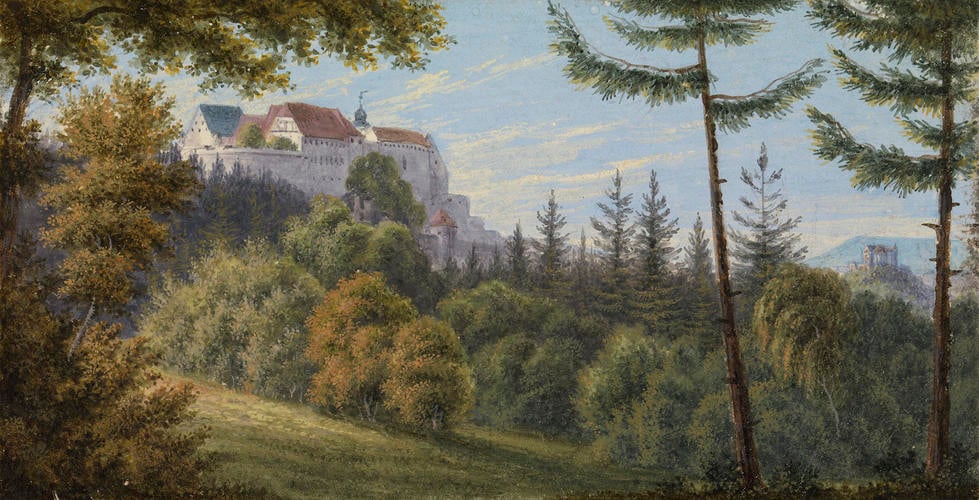 The Veste Coburg, with a distant view of Schloss Callenberg