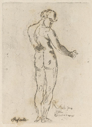 Study of a male figure seen from behind