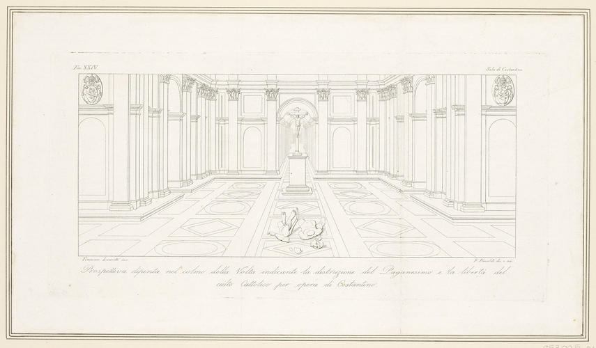 Master: A set of prints reproducing parts of decoration of the Sala di Costantino
Item: The Triumph of the Christian religion Master: A set of prints reproducing parts of decoration of the Sala di Costantino
Item: The Triumph of the Christian religion