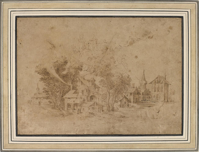 Landscape with farm-buildings