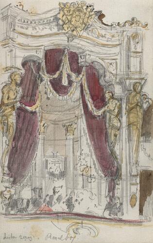 Albert Edward, the Portuguese royal family and their suites in the royal box at the San Carlos opera house, Lisbon