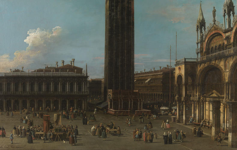 The Piazza from the Piazzetta with the Campanile and the South Side of San Marco