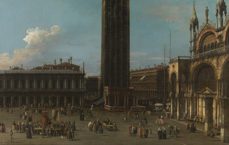 The Piazza from the Piazzetta with the Campanile and the South Side of San Marco The Piazza from the Piazzetta with the Campanile and the South Side of San Marco