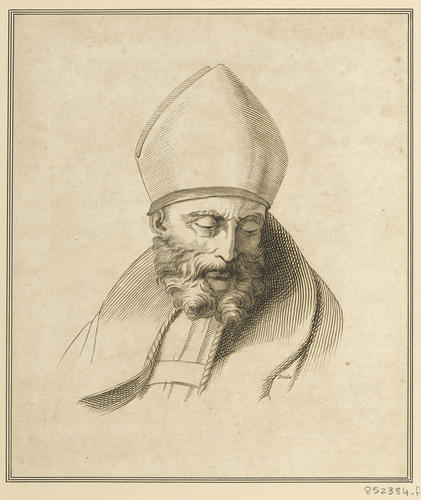 Master: Set of eleven prints reproducing heads from 'The Disputa'
Item: Head of St Augustine [from 'The Disputa']