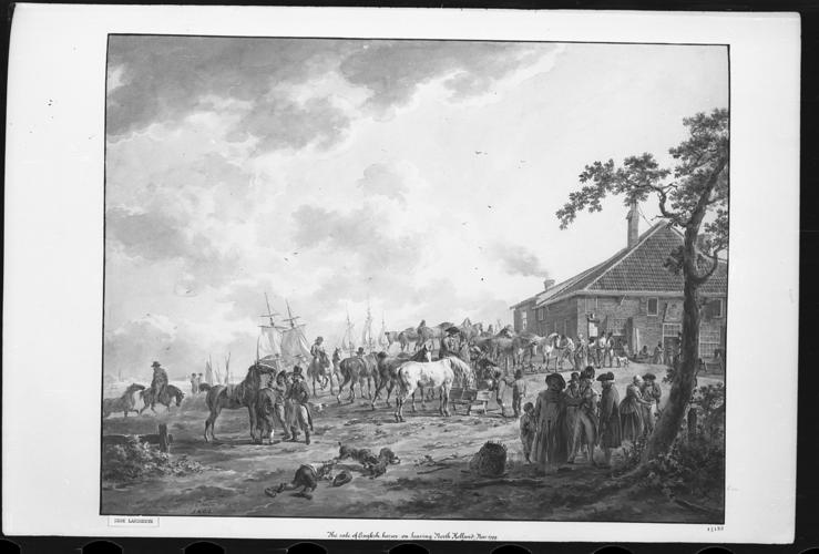 The sale of British horses on leaving North Holland, 1799 The sale of British horses on leaving North Holland, 1799