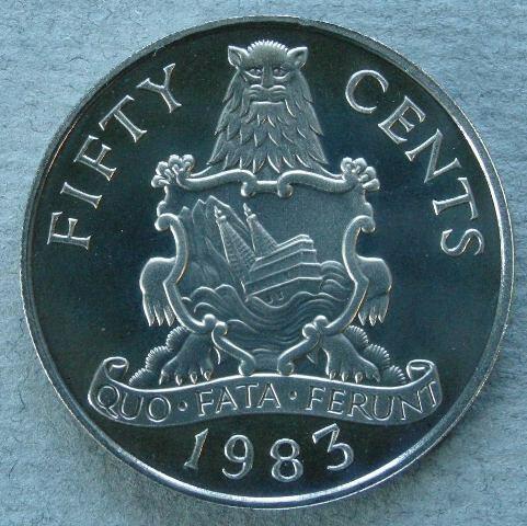 Bermuda. Proof 50 cents, 1983 Bermuda. Proof 50 cents, 1983
